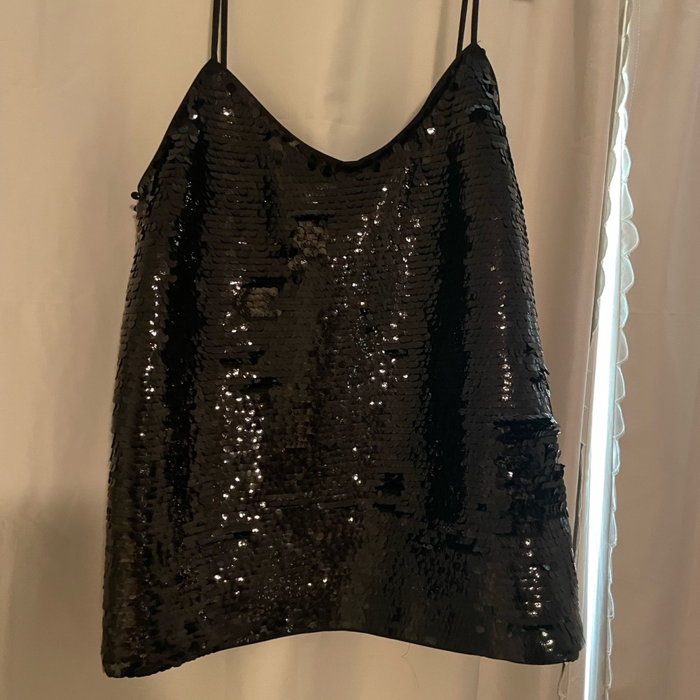 Black Sequin Top